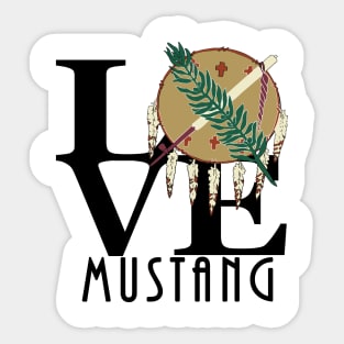 LOVE Mustang Oklahoma Sticker